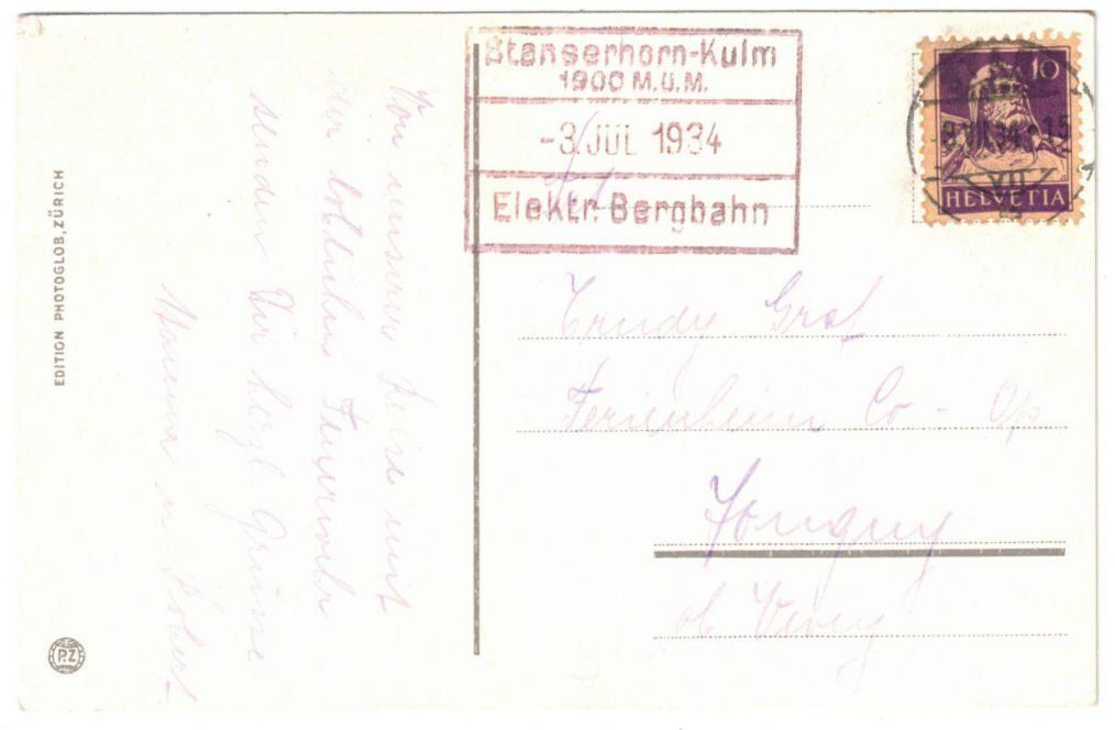 Cartoline postali: Stanserhorn - Standseilbahn – Usato da Binningen venduto da Mountainrider 1