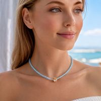 Blautopas Topas Würfel Kette Collier Halsschmuck 42 cm NEU
