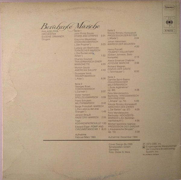 Dischi in vinile: Diverse: Ormandy / Philadelphia Orchester: Berühmte Märsche – Usato da Steinhausen venduto da Vilivinili 1