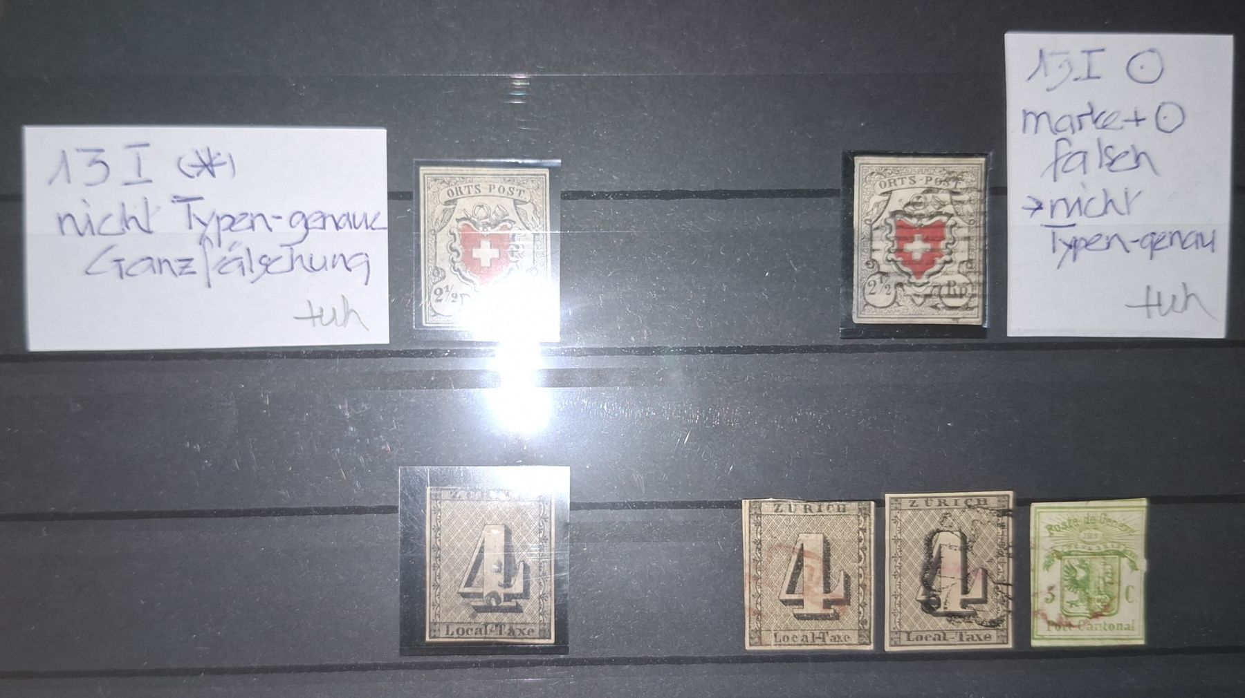 Tutti i francobolli: Lot diverser Fälschungen 13 Stk – Usato da Balgach venduto da SIMEON27 2