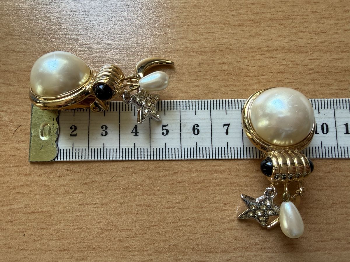 Orecchini pendenti & Orecchini a lobo: ✨Vintage Ohrringe, mit Perlen. Clips – Usato da Lamone venduto da LaCantinaMagica 6