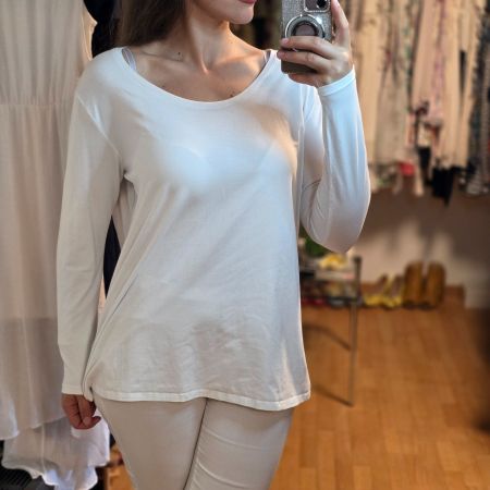 C&A Basics Langarmshirt 2XL weiß BLUSE