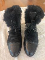 Stiefeletten schwarz, Lammfell gefüttert