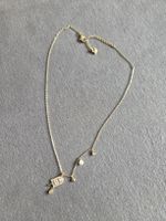 Sommerliche Swarovski Halskette mit Glace Anhänger, Goldig