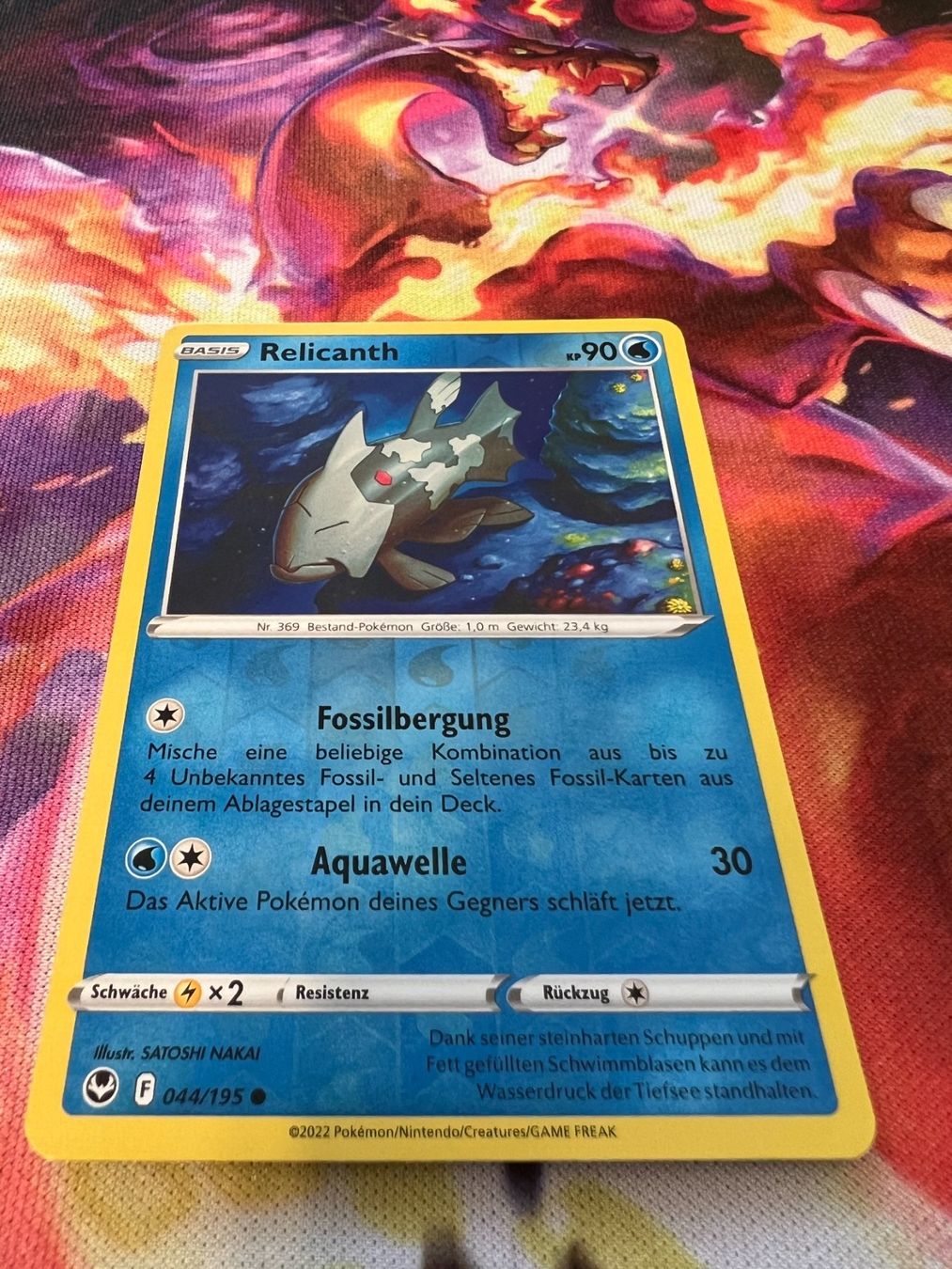 Pokémon Carte collezionabili: Relicanth (SIT 044) / Reverse Holo / Silberne Sturmwinde – Nuovo (secondo la descrizione) da Bülach venduto da CherryBlu