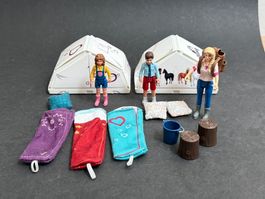 Schleich Camping Mensch Zelt Schlafsack Kind