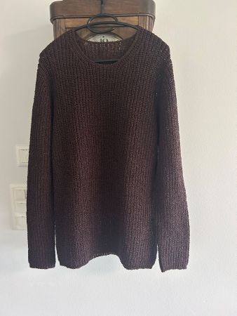 Brauner Strickpullover, Gr.46