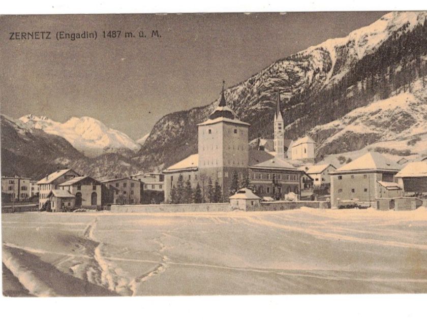Cartoline postali: Zernez Engadin Graubünden Winter vor 1916 – Usato da Widnau venduto da Seppl480