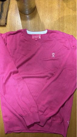 Pull rose manches longues Vicomte A., taille M, comme neuf