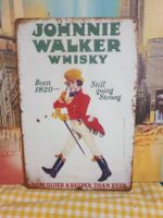Blechschild Johnnie Walker Whisky "Born 1820" 