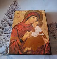 HOLZ- IKONE MIT KUNSTDRUCK