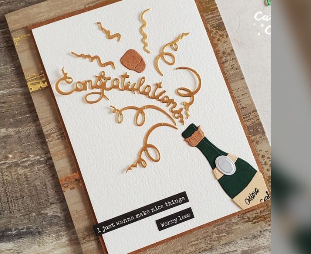 Sciablone: Neues Stanzschablonen-Set Congratulations – Nuovo e nell'imballaggio originale da Effretikon venduto da wenuss