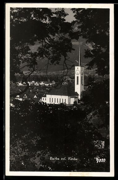 Cartes postales: AK Buchs /SG, Blick nach der Ref. Kirche – D'occasion à Berlin par bartko-reher