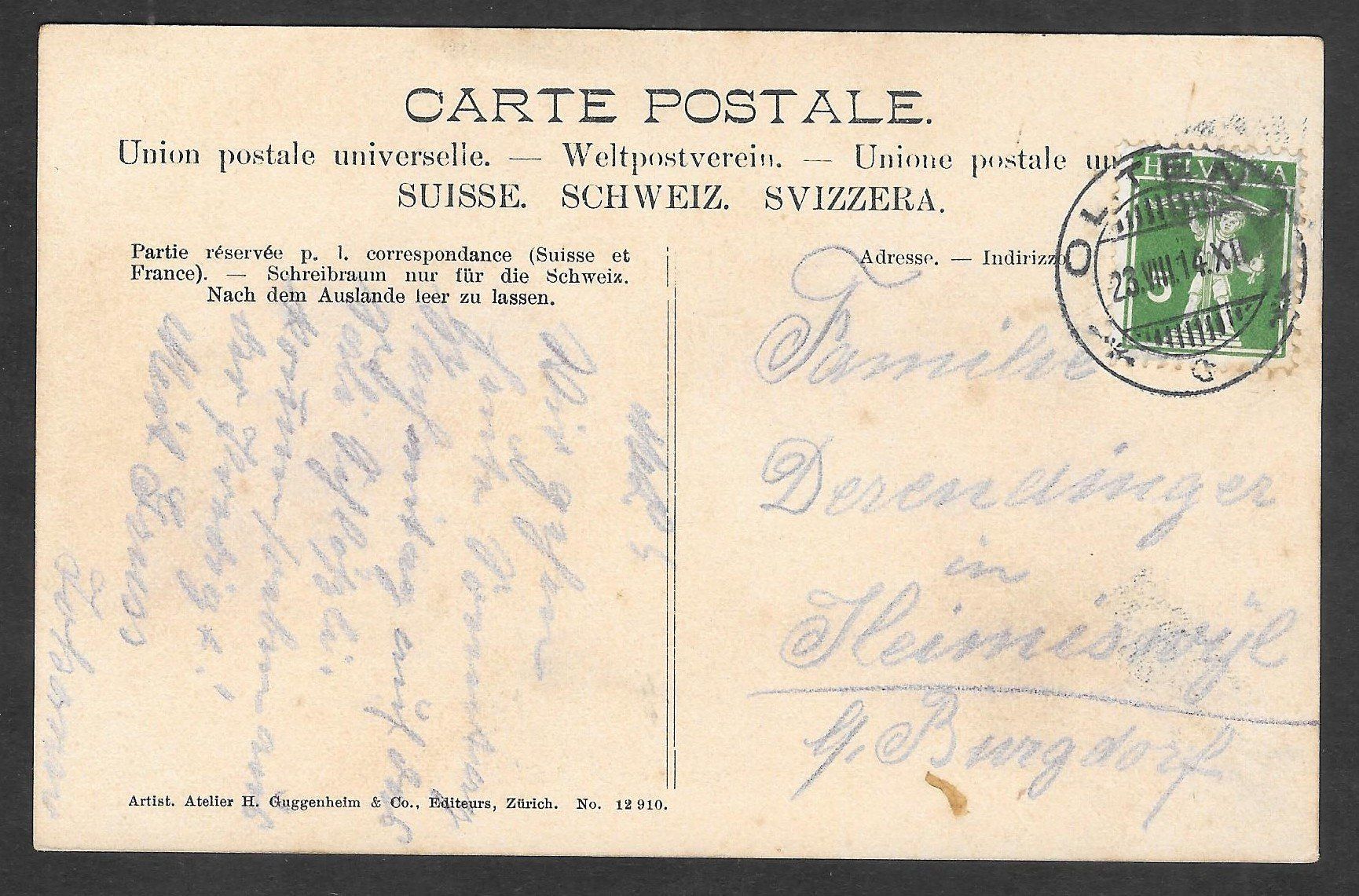 Cartoline postali: Olten Quai Denkmal – Usato da Olten venduto da clotaldi 1