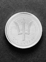 1 Oz Barbados Dreizack Silbermünze 2020, 999, neuwertig