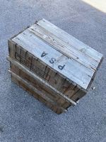 Caisse en bois de transport Hermès années 50
