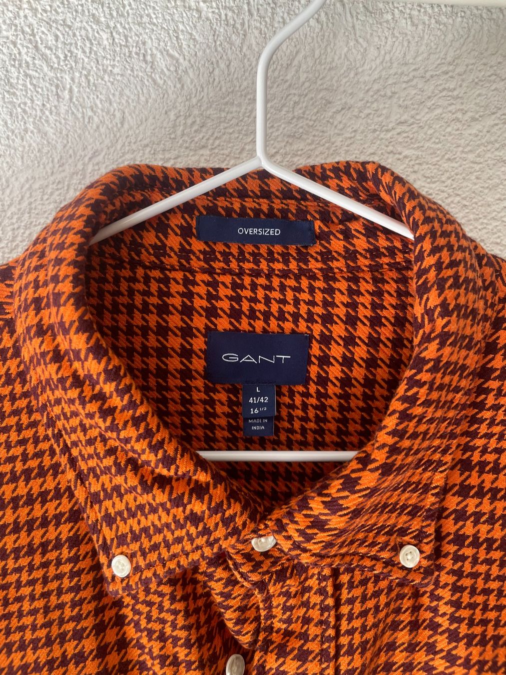 Gant Camicie: Gant oversized L orange/black – Usato da Lausanne venduto da amaury.h 1