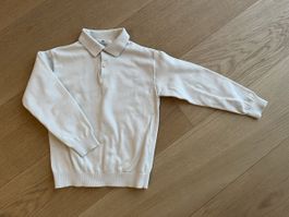 H&M Cream Cotton Knit Polo Shirt, Size 4-6 Years - Boys