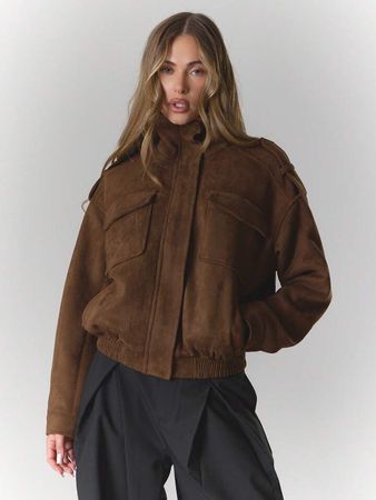 Veste en simili daim