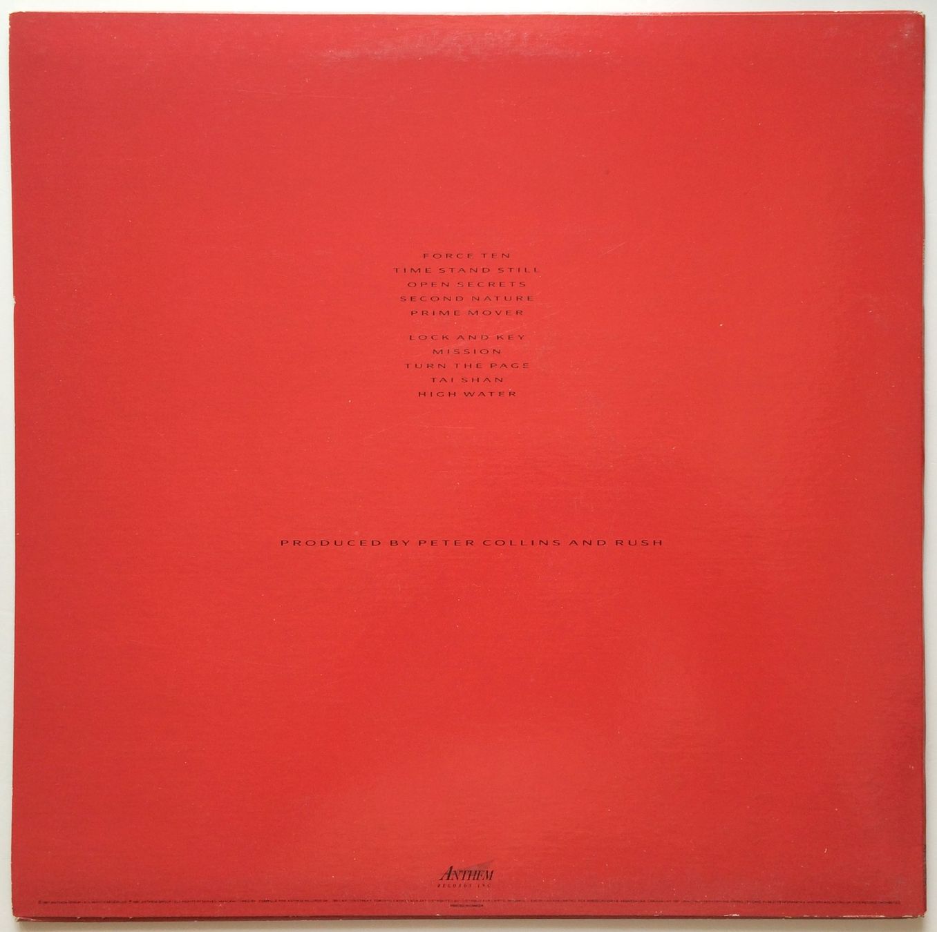 Schallplatten: RUSH - HOLD YOUR FIRE – Gebraucht aus Bottens von  1