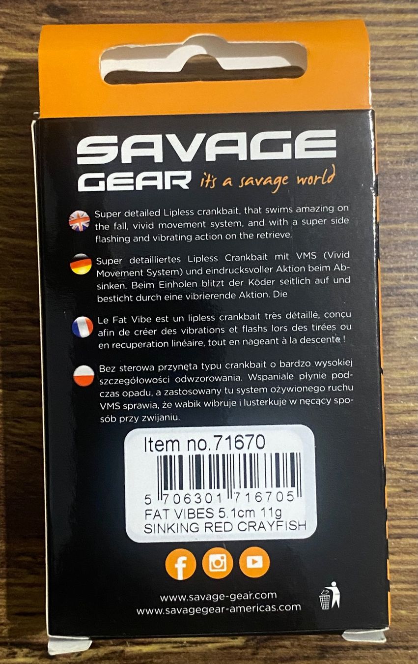 Savage Gear Köder: SAVAGE GEAR Fat Vibes 5,1cm 11g – Neu und originalverpackt aus Widnau von Fishingtackle_Oggy 1