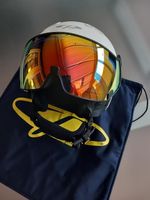 Skihelm Marke CP Swiss Brand mit Visier weiss