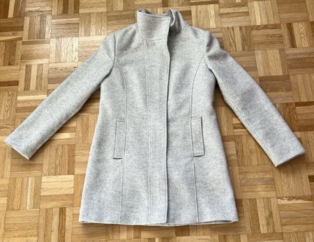 Street One Wollmantel graubeige Grösse 36 guter Zustand