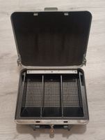 Cash box with 3 compartments grey used