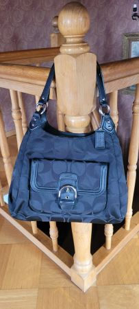 Coach Sac Hobo Cambell Vintage toile noire