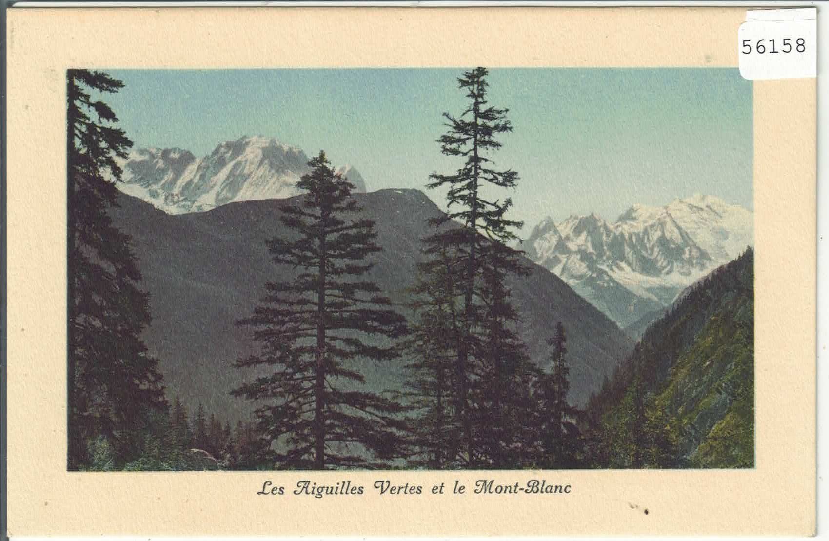 Cartoline postali: Les Aiguilles Vertes et le Mont-Blanc - Litho – Usato da Ettingen venduto da Kartenplanet