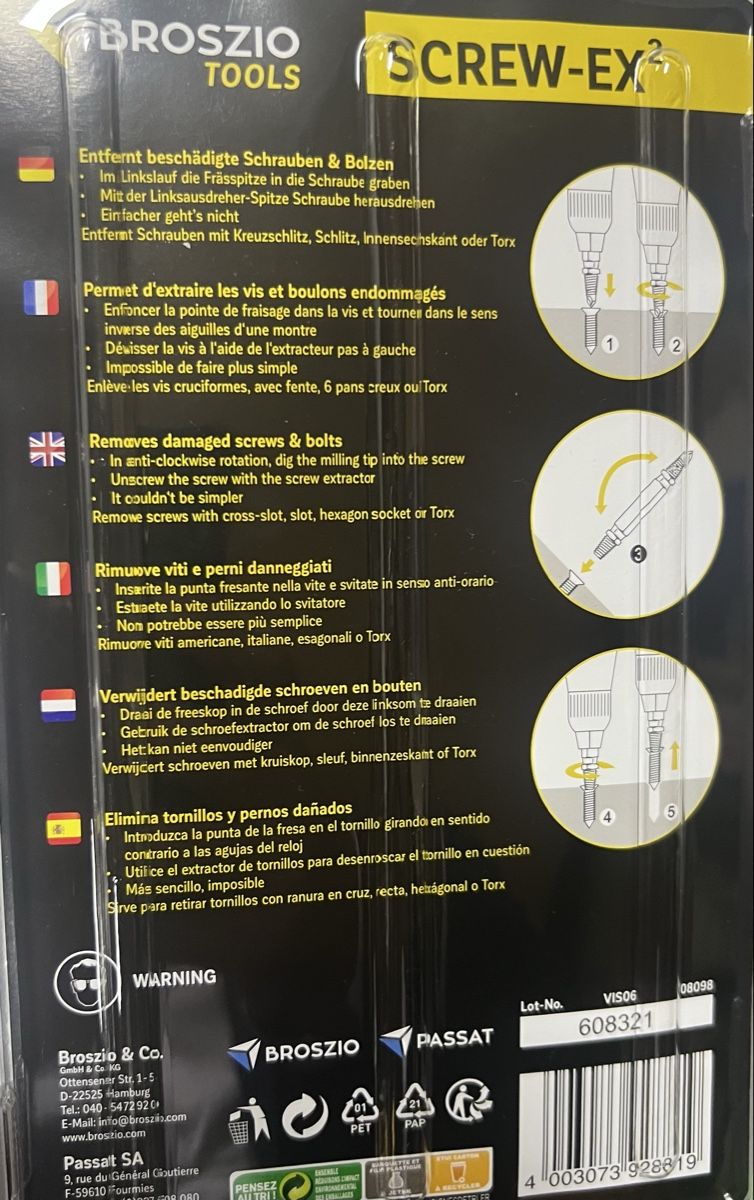 Tutti gli attrezzi: Schraubenausdreher-Satz – Nuovo e nell'imballaggio originale da Interlaken venduto da Skandalpreis 2