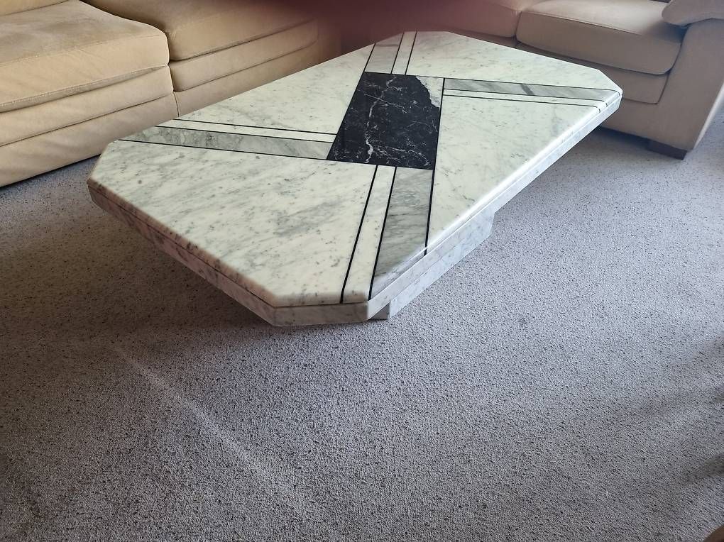 Tavoli: Table basse en marbre de Carrara. Pièce unique – Nuovo e nell'imballaggio originale da Lausanne venduto da casa56 2