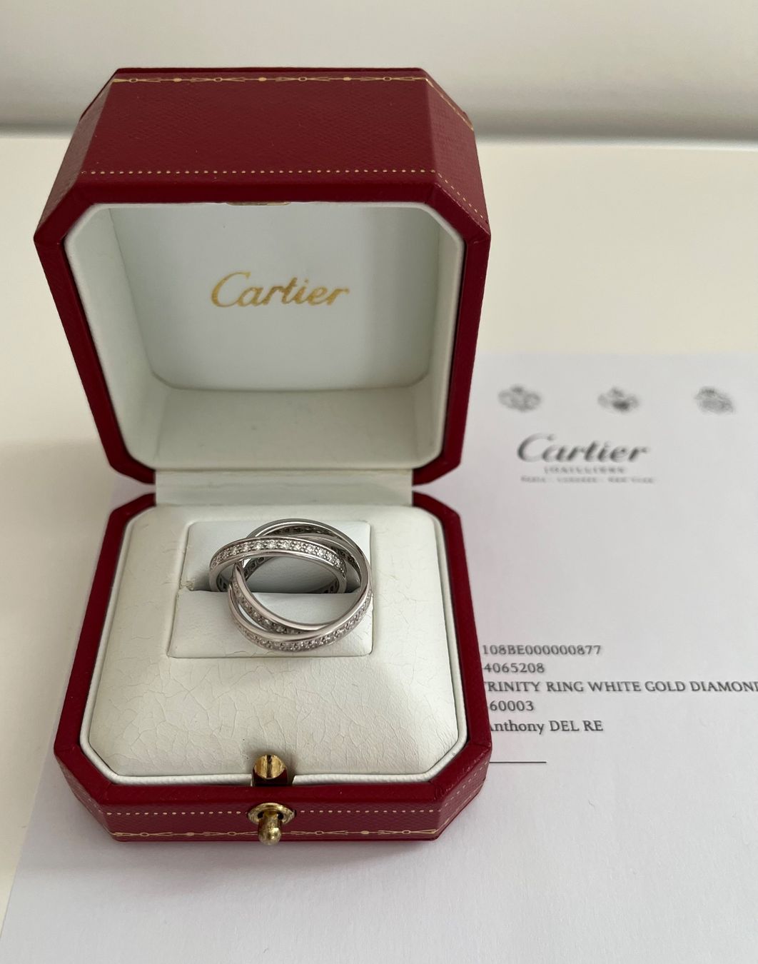 Cartier Ringe: Cartier Trinity Ring Whitegold Diamonds Grösse 54 – Gebraucht aus Zollikon von SVCHGZ 1