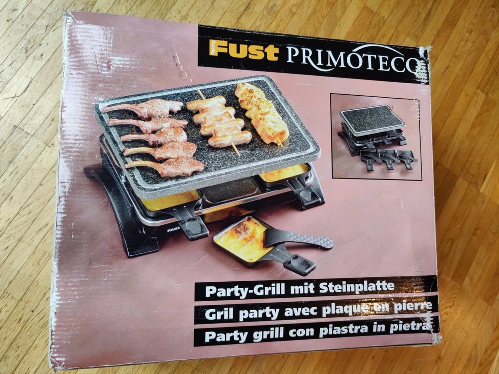 YRHome Raclette Grill Für 8 Personen - Mit Steinplatte & 1400W Leistung