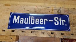 Emailschild, Strassenschild, "Maulbeer-Str.