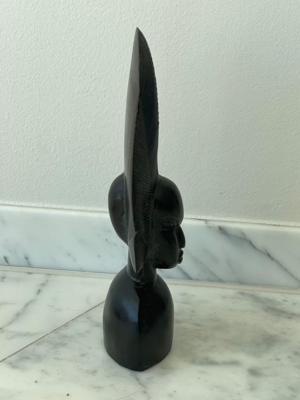 Skulpturen & Statuen: Afrikanische Frauenbüste handgeschnitzt aus Ebenholz – Gebraucht aus Meggen von Cimbrone 2