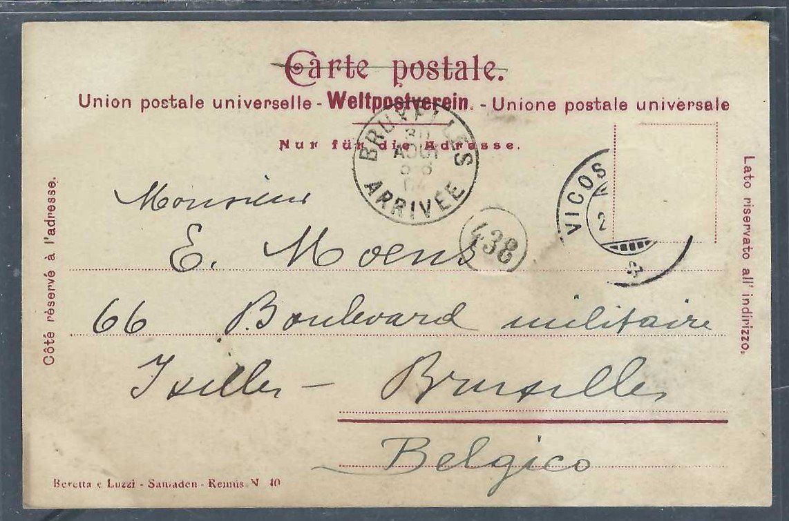 Cartes postales: Vicosoprano, Hotel Krone. – D'occasion à Horw par SwissSteamMemories 1