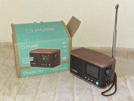 Pure Classic Mini Radio DAB+ Bluetooth Nussbaum neuwertig