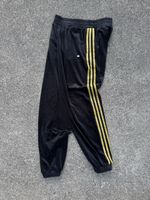 Vintage Adidas Velvet Track Pants Black Gold Stripes