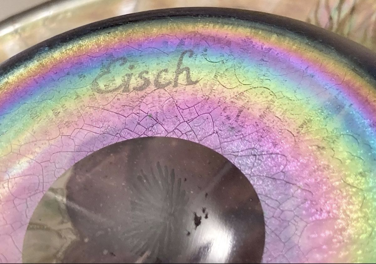 Ciotole: Irisierende Glasschale von Eisch mit Vogel – Usato da Luzern venduto da downtonabbey 4