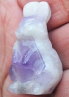 Deko - Heilstein - X-714 – Hase – Traum Amethyst – ca. 4cm