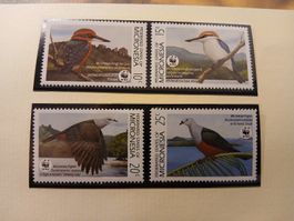 Micronésie, série complète de timbres d'oiseaux, WWF.