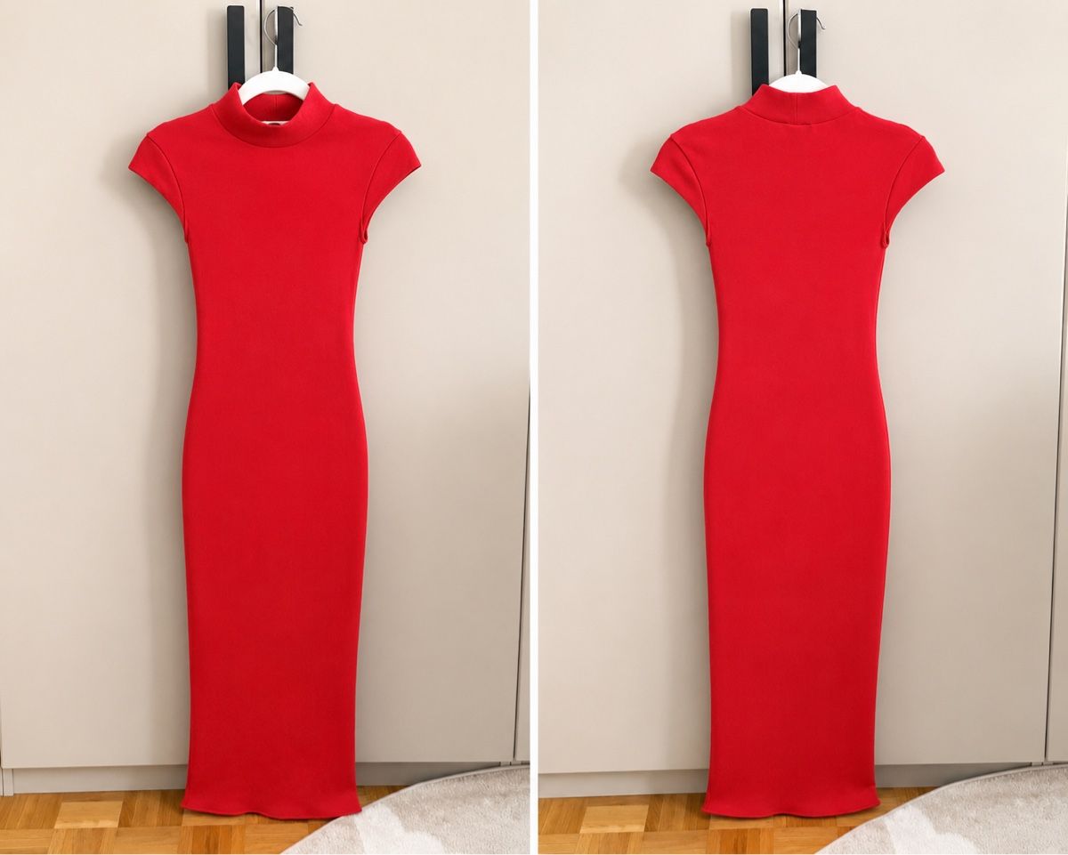 Zara Kleider: Rotes Kleid mit Kragen Grösse M  – Gebraucht aus Horgen von Niko_V