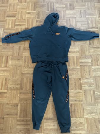 Puma POWER TAPE hoodie + jogging, couleur Green Gabbles, L