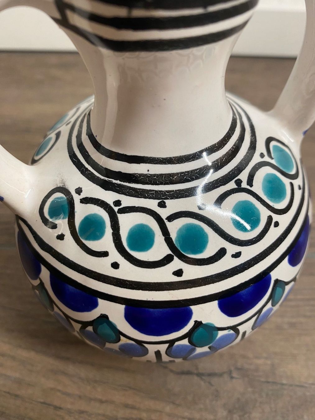 Vasi & Recipienti: Vase handbemalt blau hoch 17 cm – Usato da Pratteln venduto da a23_j2gs 3