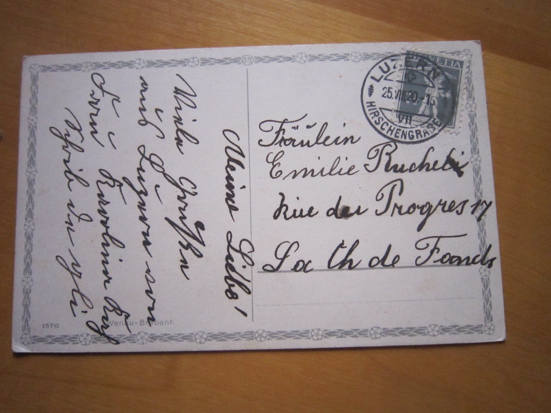 Ansichtskarten: No 8 Postkarte "Süss" 1920 KAthi – Gebraucht aus Gordola von Polentaefung 3