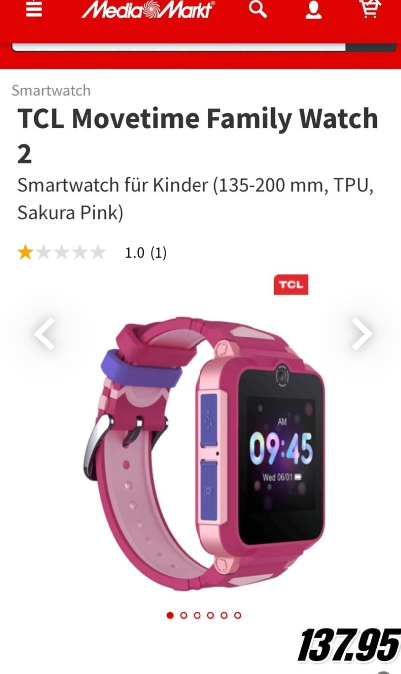 Swatch Smartwatch: TCL Movetime Family Watch 2 – Usato da Solothurn venduto da Electronic.3