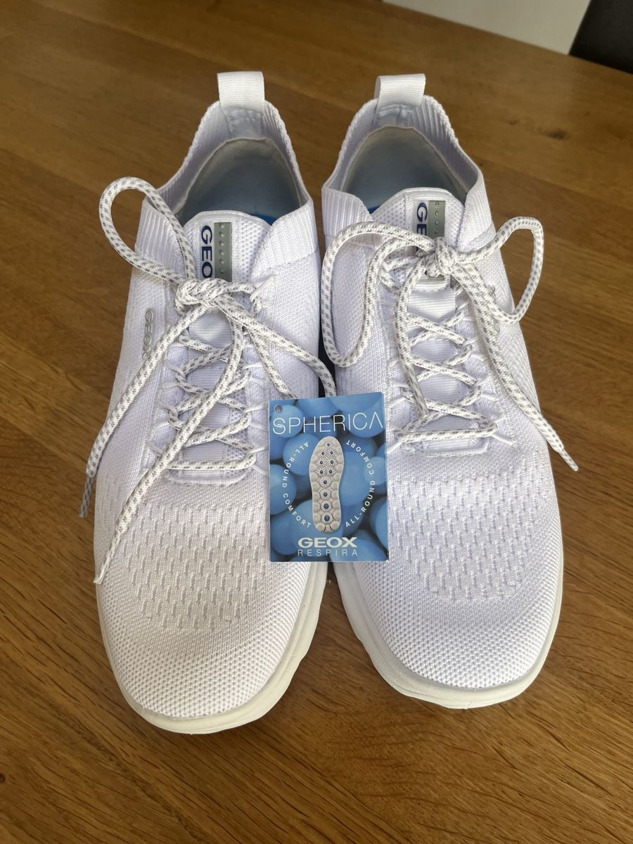 Geox Damenschuhe: GEOX Sneakers, Textil, weiss, 40 – Neu und originalverpackt aus Stetten SH von Gwendin