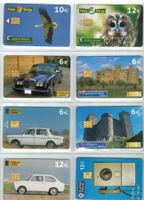 8 Telefonkarten Spanien, Tiere, Autos u.a.