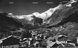 Ansichtskarte Saas-Fee Fee-Gletscher gelaufen guter Zustand